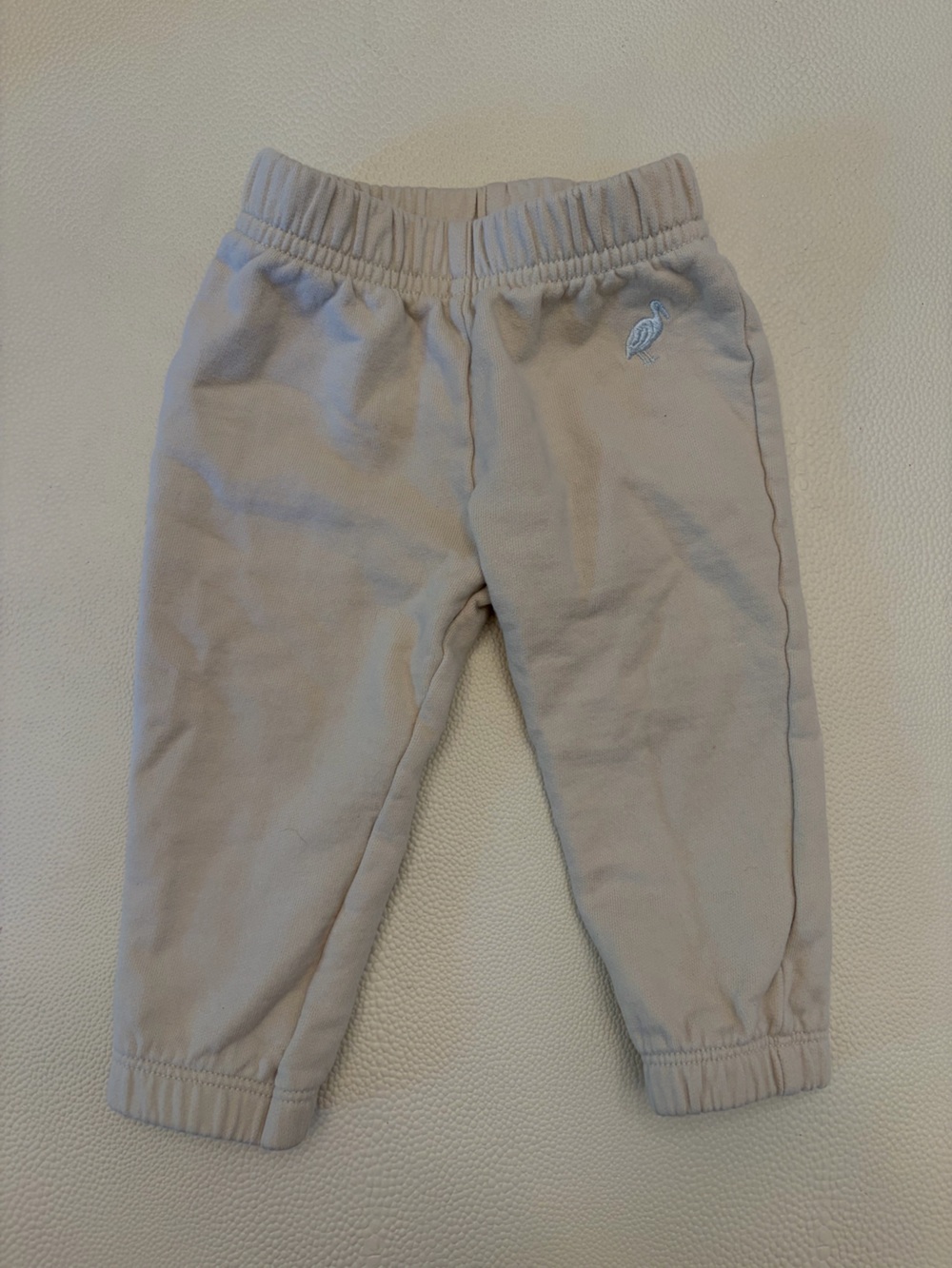 TBBC cream sweatpants, size 0-6mo, EUC